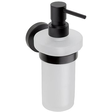 SAPHO X-ROUND BLACK dávkovač mýdla, mléčné sklo, 250ml, černá XB100 - Dávkovač mýdla