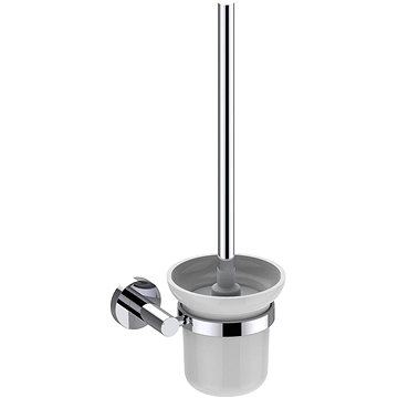 

SAPHO X-ROUND WC štětka nástěnná, mléčné sklo, chrom XR323