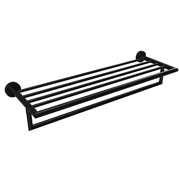 

SAPHO X-ROUND BLACK polička na ručníky s hrazdou 550x265x120mm, černá