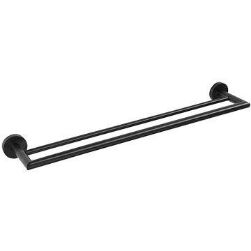 

SAPHO X-ROUND BLACK dvojitý držák ručníků, černá