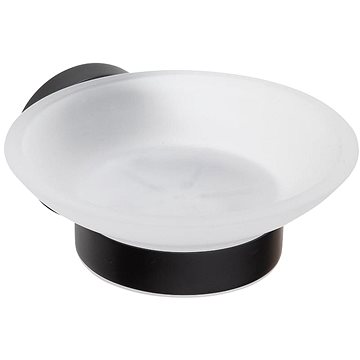 

SAPHO X-ROUND BLACK mýdlenka, mléčné sklo, černá