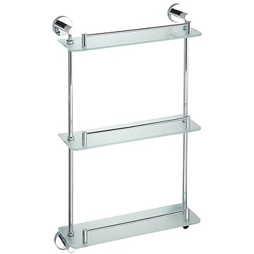 

SAPHO X-ROUND E skleněná polička trojitá s hrazdou 380x675x130mm, chrom