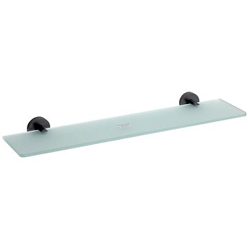 

SAPHO X-ROUND BLACK polička, mléčné sklo, černá