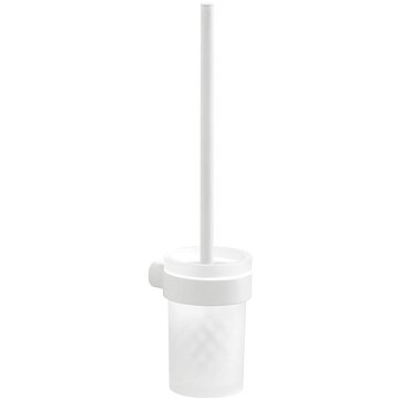 

GEDY PIRENEI WC štětka závěsná, bílá mat/mléčné sklo