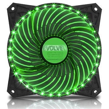 EVOLVEO 12L2GR LED 120mm zelený   - Ventilátor do PC