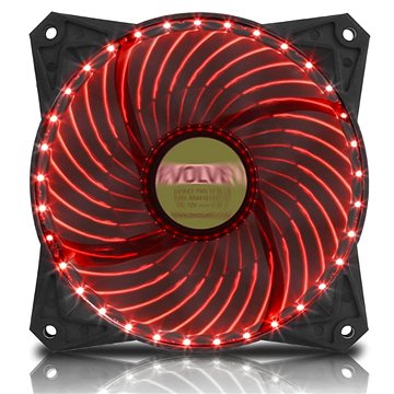 EVOLVEO 12L2RD LED 120mm červený   - Ventilátor do PC