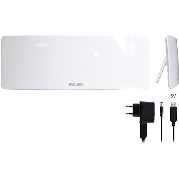 

EVOLVEO Xany 1, 230/5V, aktivní pokojová anténa DAB+/DVB-T2, filtr LTE,4G,5G