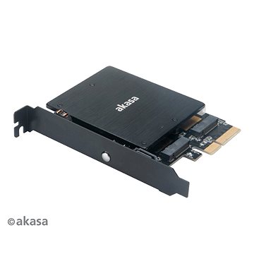 AKASA M.2 PCIe SSD a M.2 SATA SSD ARGB LED adaptér / AK-PCCM2P-03