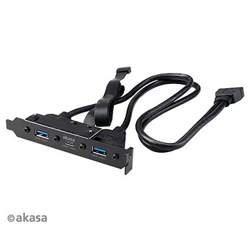 Akasa USB 3.1 Gen2 typ C do PCI s dual USB 3.1 Type-A / AK-CBUB52-50BK