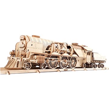 

UGEARS 3D Lokomotiva V-Express s vagónem 538 dílků
