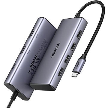 

UGREEN 7-in-1 USB-C to 2*HDMI/USB 2.0/3*USB 2.0/PD100W