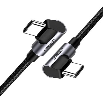 Ugreen Angled USB-C Cable Aluminum Case with Braided 1m Black