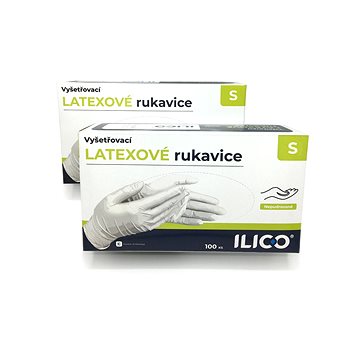 

ILICO latexové rukavice S, 100 ks