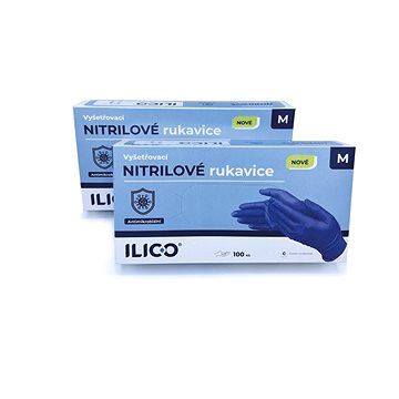 

ILICO antimikrobiální nitrilové rukavice S, 100 ks