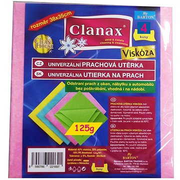 

CLANAX viskózní utěrka 125 g, 35 × 38 cm, 4 ks