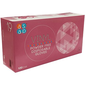 

ASAP Vinylové rukavice bez pudru 100 ks M