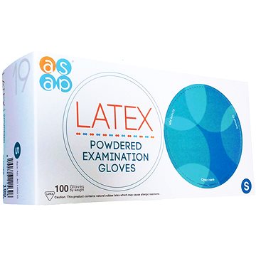 

ASAP Latexové rukavice s pudrem 100 ks S