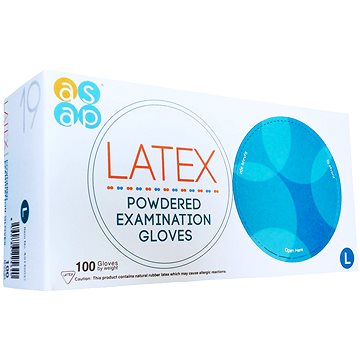 

ASAP Latexové rukavice s pudrem 100 ks L