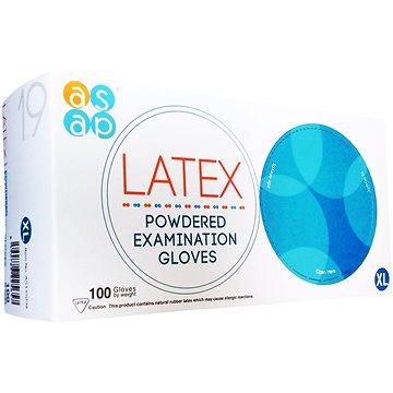 

ASAP Latexové rukavice s pudrem 100 ks XL