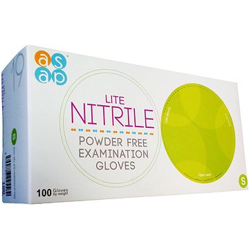 

ASAP Nitrilové rukavice bez pudru 100 ks S