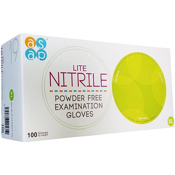

ASAP Nitrilové rukavice bez pudru 100 ks XL