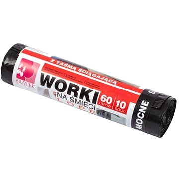 

BRATEK pytle na odpad se stahovací šňůrkou 60 l, 10 ks