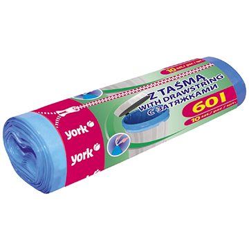 

YORK sáčky na smetí lux s páskem 60 l, 10 ks