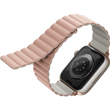 

Uniq Revix Reversible Magnetic řemínek pro Apple Watch 38/40/41mm růžový/béžový