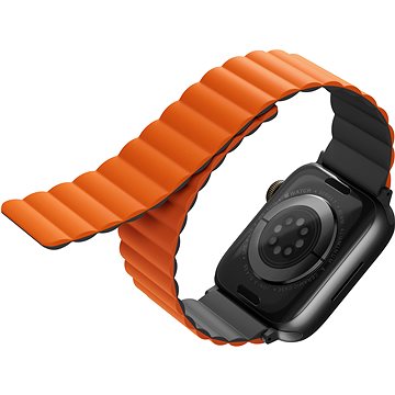 

Uniq Revix Reversible Magnetic řemínek pro Apple Watch 45/44/42MM šedý/oranžový