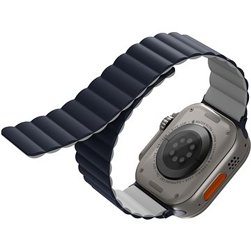 

Uniq Revix Reversible Magnetic řemínek pro Apple Watch 42/44/45/Ultra 49mm modrý/šedý