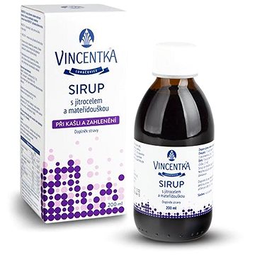 

Vincentka Sirup s jitrocelem a mateřídouškou 200 ml