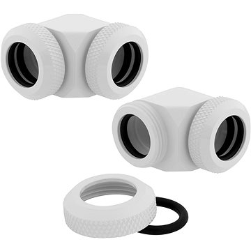 

Corsair Hydro X Series XF Hardline 90° 12mm OD Fitting Twin Pack White