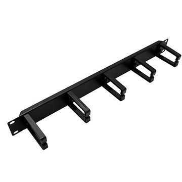 

VALUE 19'' vyvazovací panel 1U, jednostranný, 5× plastový třmen "C", černý