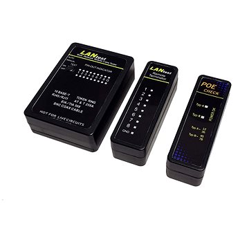 

VALUE Tester kabeláže (RJ45, RJ12, BNC) + PoE tester