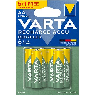 

VARTA nabíjecí baterie Recharge Accu Recycled AA 2100 mAh R2U 5+1 ks