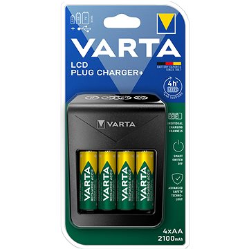 

VARTA nabíječka LCD Plug Charger+ 4x AA 56706 2100mAh