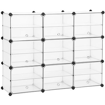 

SONGMICS Úložný box s dvířky, set 9 ks, plast, pro domácnost 123 × 31 × 93 cm