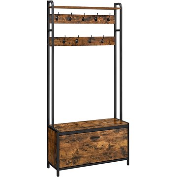 

VASAGLE Stojan bílý, lamino a ocel, moderní stojací design 85 × 30 × 180 cm