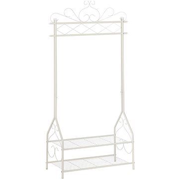 

SONGMICS Stojan bílý, ocelový, praktický stojací nábytek 92 × 41 × 173 cm