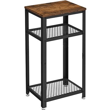 

VASAGLE Odkládací stolek čtvercový, hnědý/černý, ocel/lamino, moderní design 40 × 30 × 75 cm