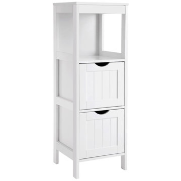 

VASAGLE Koupelnový regál s úložnými boxy, bílý, 3 patra 30 × 89 × 30 cm