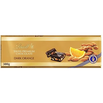 

LINDT Gold Tablet Švýcarská Hořká Čokoláda S Mandlemi A Pomeranči 300 g