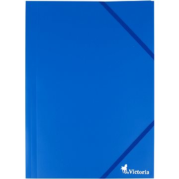 VICTORIA A4 s gumičkou a chlopněmi, modré