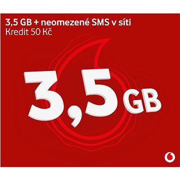 Vodafone datová karta - 2,5 GB dat - SIM karta