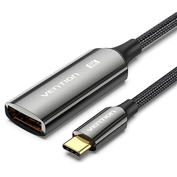 

Vention Cotton Braided USB-C to DP 8K Converter 0.25M Black Zinc Alloy Type