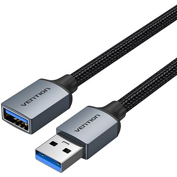 

Vention Cotton Braided USB 3.0 Type A Male to Female Extension Cable 1M Gray Aluminum Alloy Type