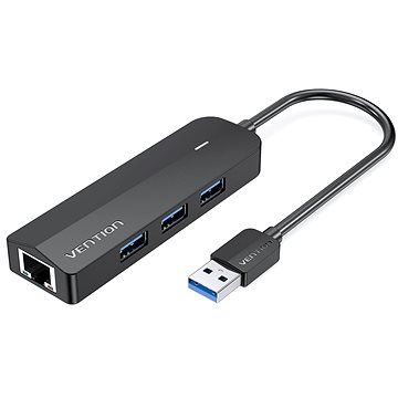 

Vention 4-in1 USB 3.0 to 3x USB 3.0 / Gigabit Ethernet Adapter 0.15M Black