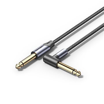 

Vention Cotton Braided 6.35mm TS Male to Male Right Angle Audio Cable 1M Gray Aluminum Alloy Type