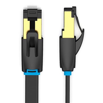 Vention Flat Cat.8 Patch Cable 0.5m Black