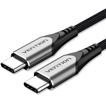 Vention Type-C (USB-C) 2.0 (M) to USB-C (M) Cable 1.5M Gray Aluminum Alloy Type - Datový kabel